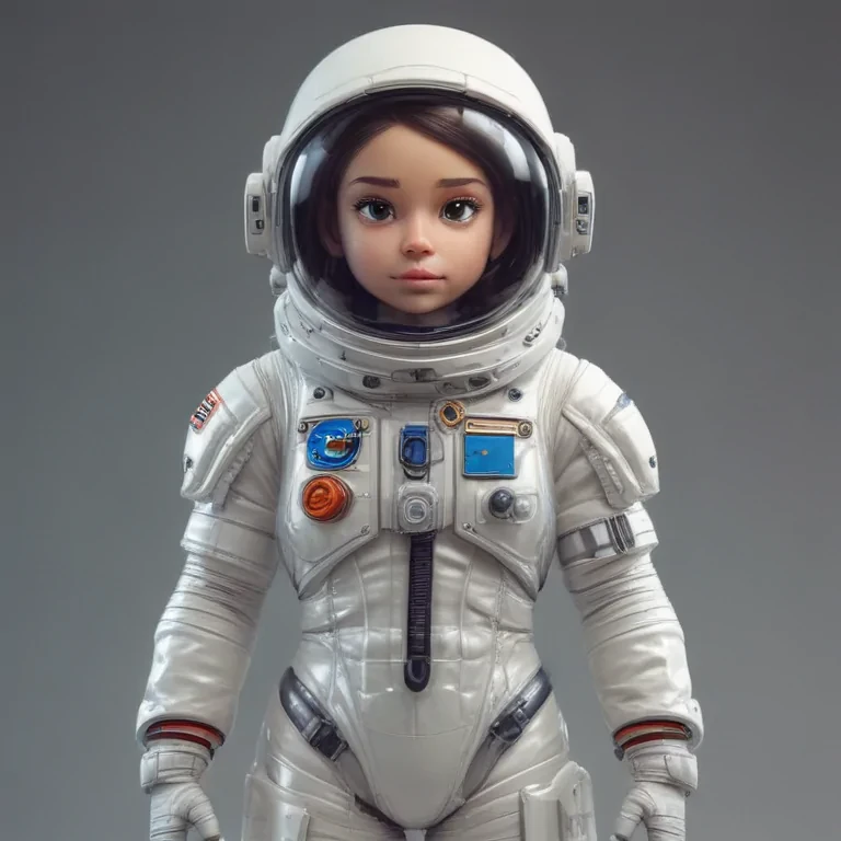 cartoon transparent astronaut suit