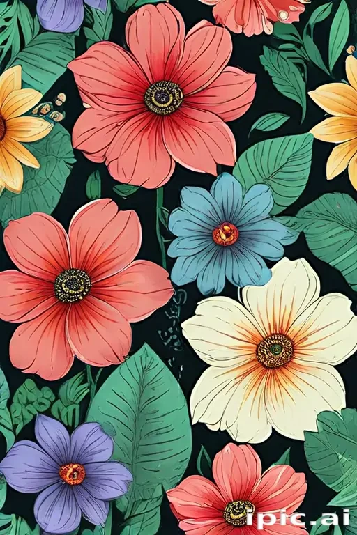 flowers to draw in color