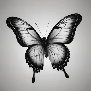 butterfly png black and white