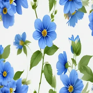 blue flowers transparent background