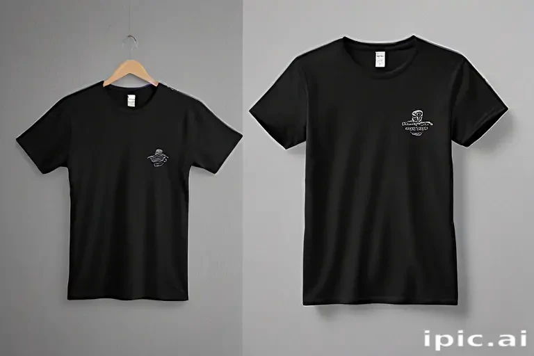 black tee shirt mockup