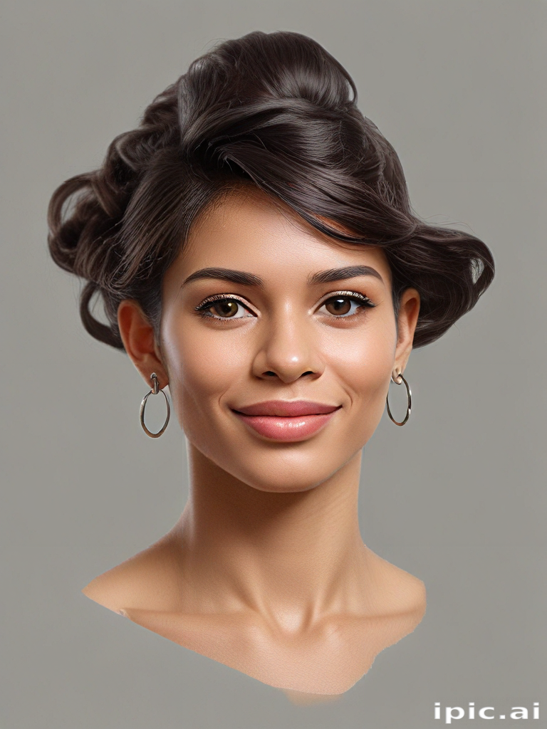 Elegant Portrait of a Woman with Stylish Hair and Subtle Makeup