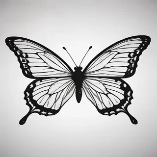 black butterfly outline
