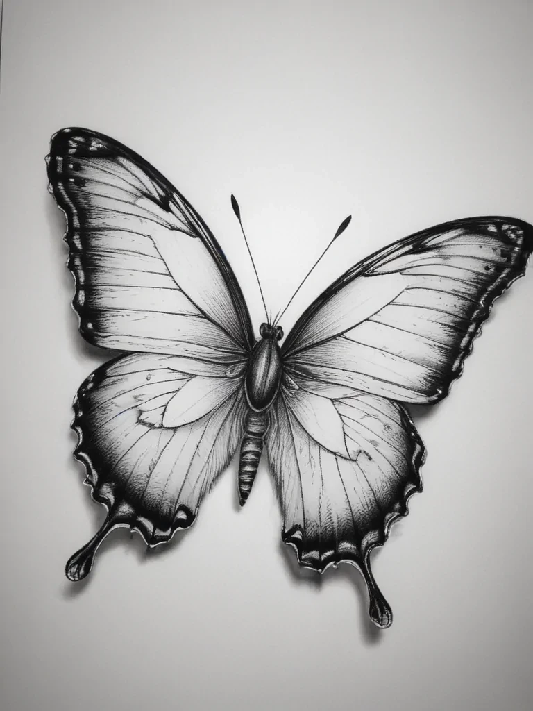 butterfly drawing outline