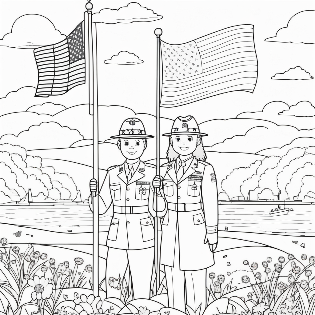 easy memorial day coloring pages