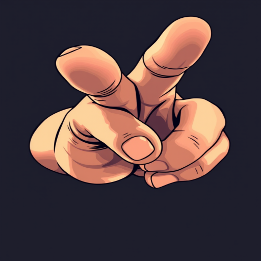 create a high-resolution image of a hand pointing, focusing on intricate details and smooth lines, camera settings: f/8 aperture, 1/125 shutter speed, ISO 100, camera view: close-up, camera style: vector illustration, camera type: digital illustration tool