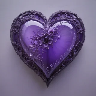 purple aesthetic heart