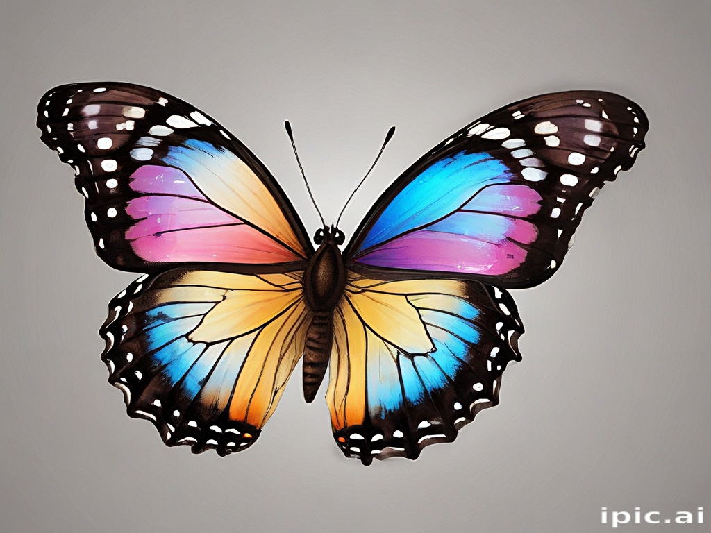 Vibrant and Colorful Butterfly with Stunning Patterns and Graceful Wings