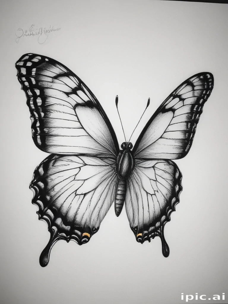 butterfly drawing outline