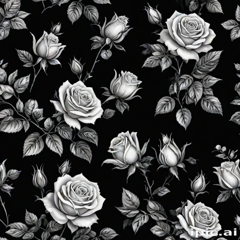 rose wallpaper black