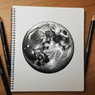 moon sketch