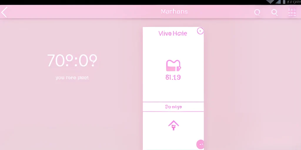 pink home screen