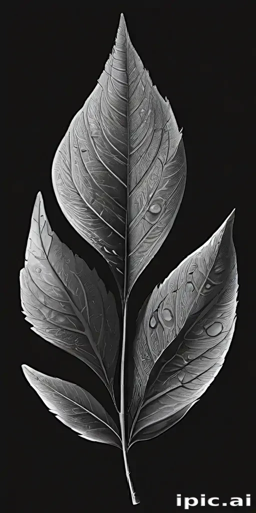leaf clip art black and white