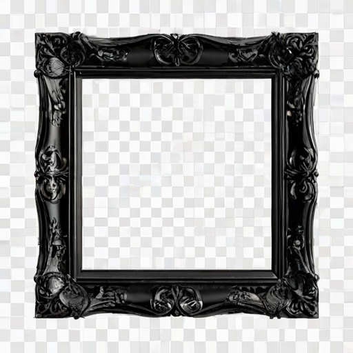 black picture frame png