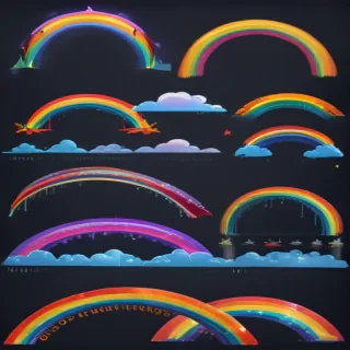 transparent background rainbow clipart