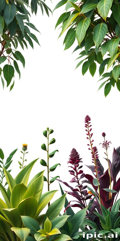 plants no background