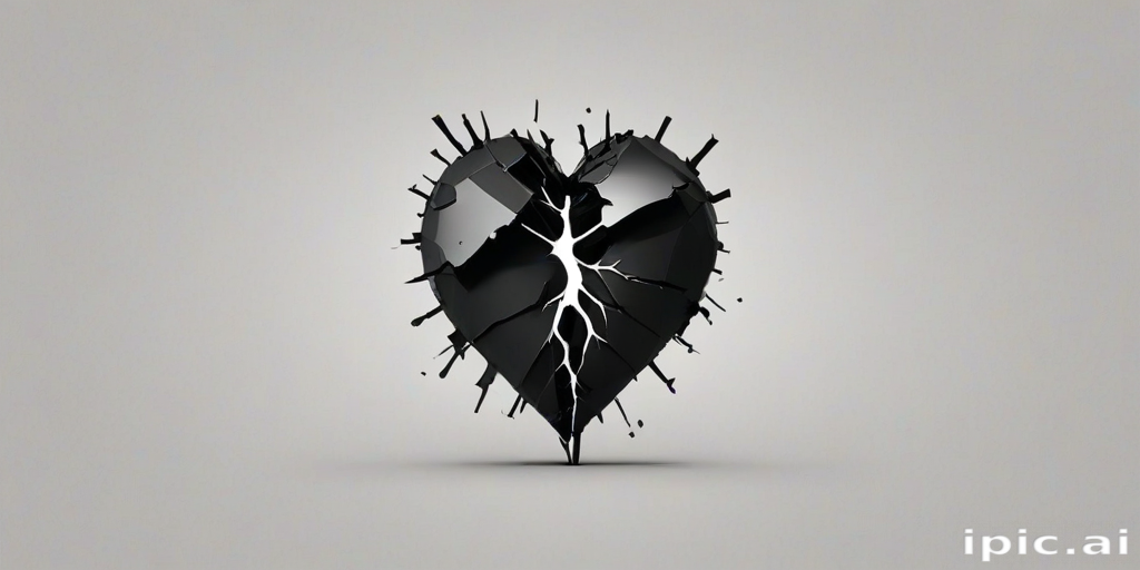 broken heart black