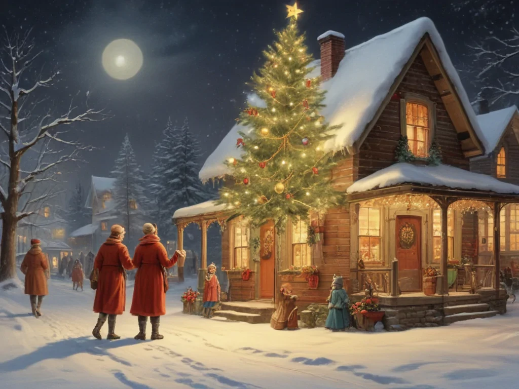 vintage christmas images to print