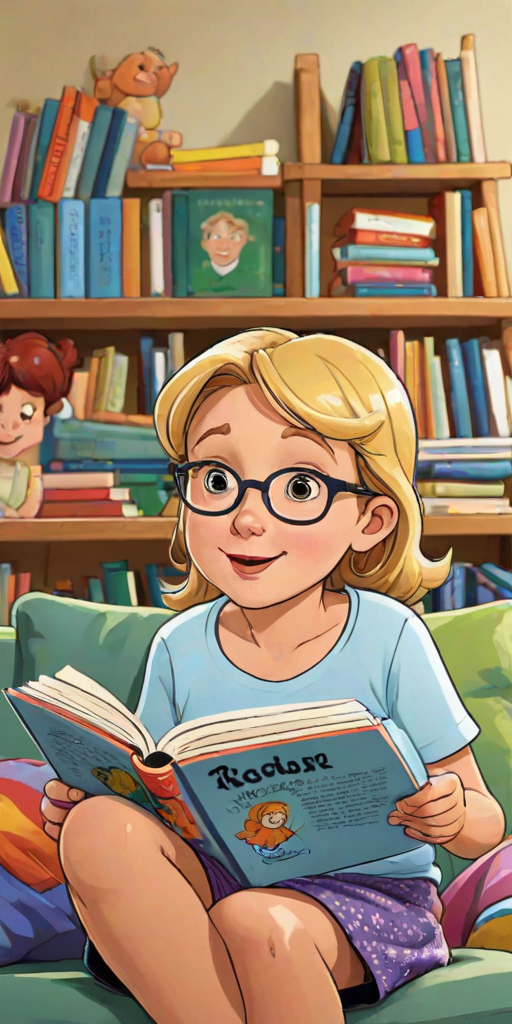 reading cartoon