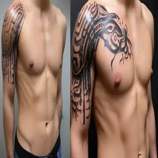 male rib tattoos