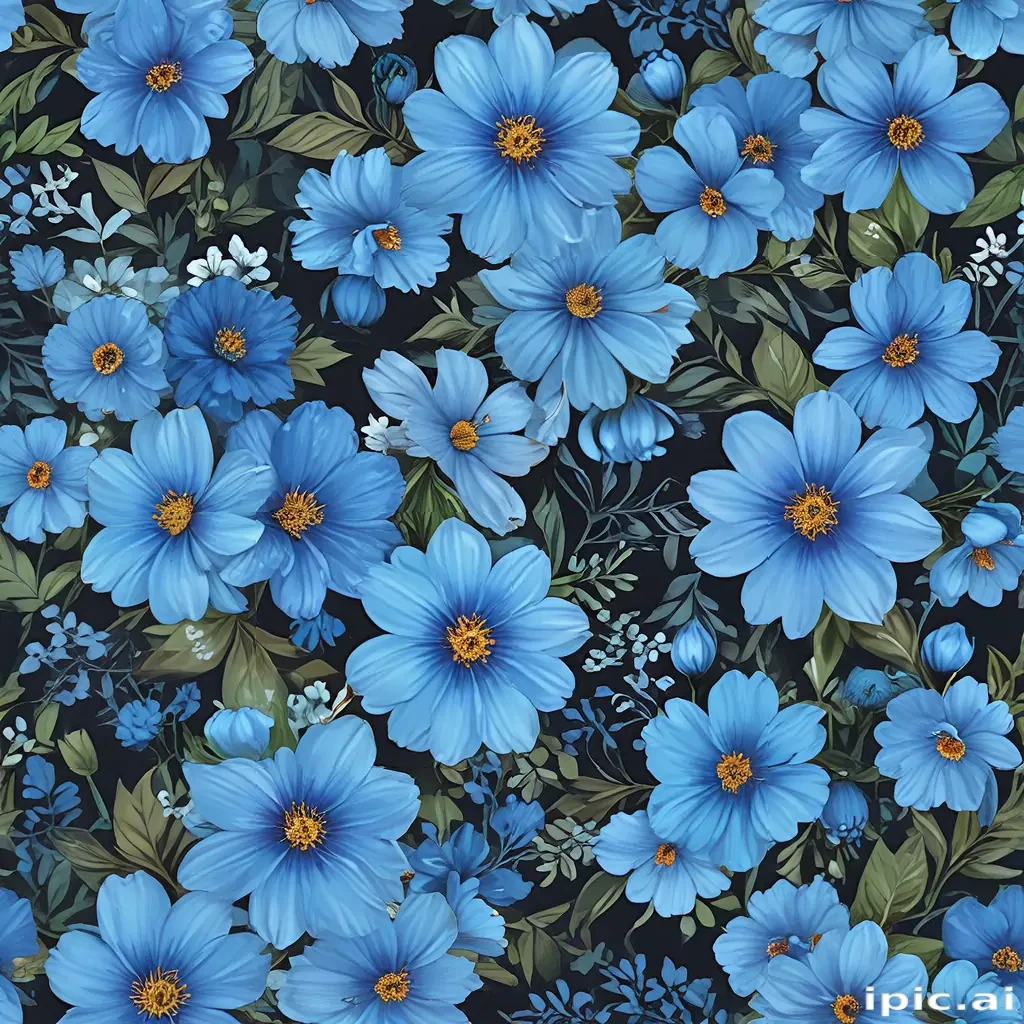blue flowers background