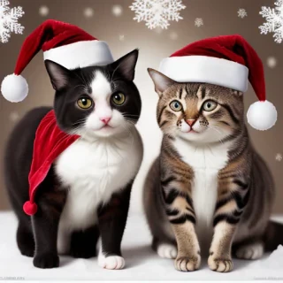 merry christmas cats images