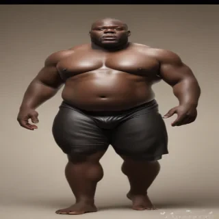 black fat man