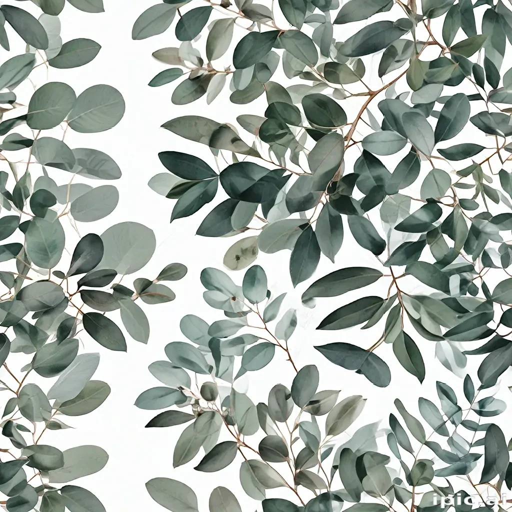 eucalyptus clipart black and white