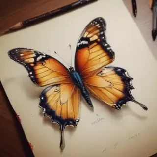 drawing butterflies