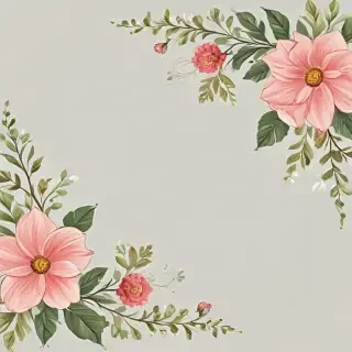 transparent floral border
