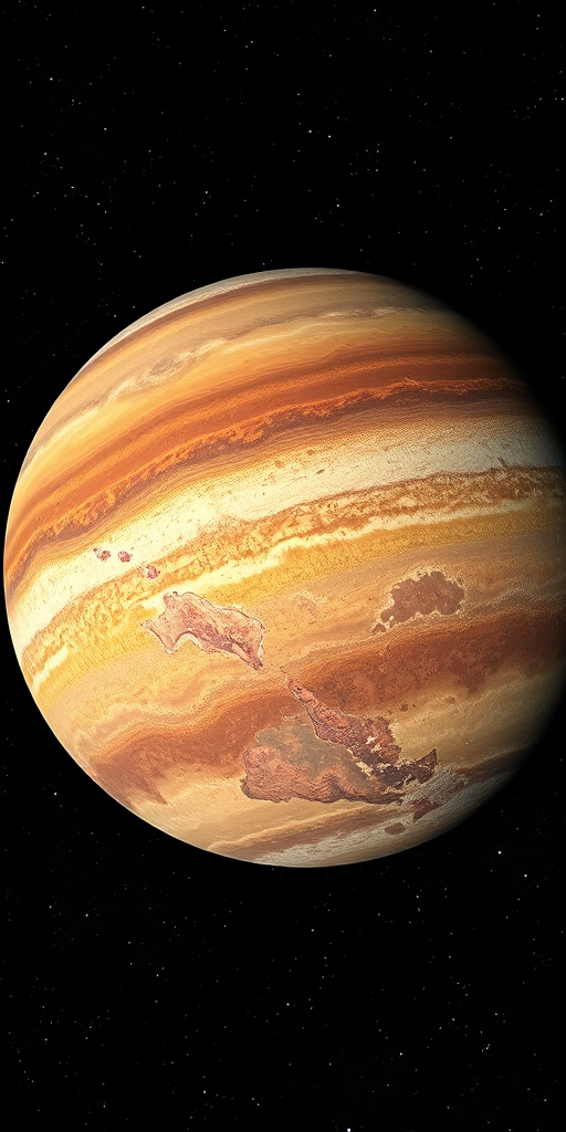 A detailed view of an alien planet with diverse terrains and vibrant colors, captured from a low-angle perspective using a DSLR camera at f/8, ISO 200, 24mm focal length, with a wide aperture to enhance depth of field and clarity against a starry black background.