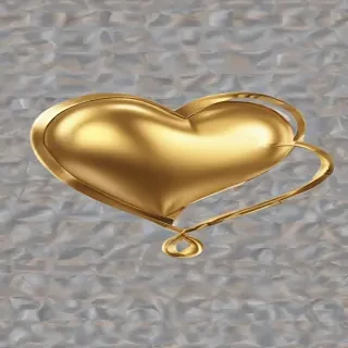gold heart png