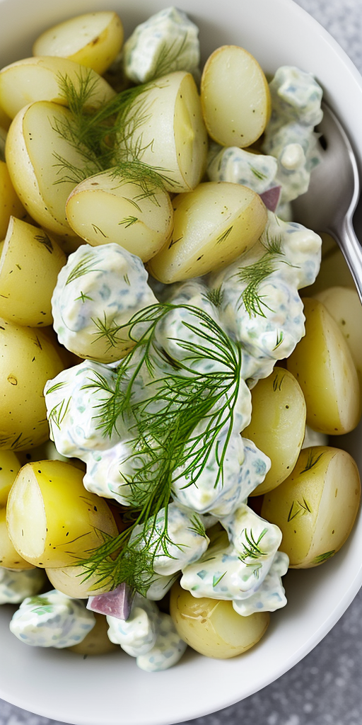 potato salad with dill and pickles