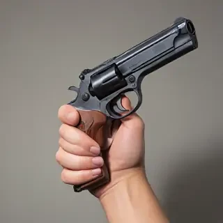 holding gun png