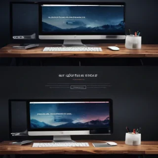 computer website mockup