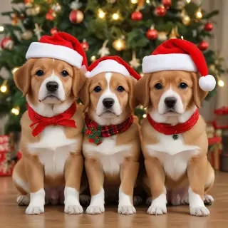cute christmas dogs