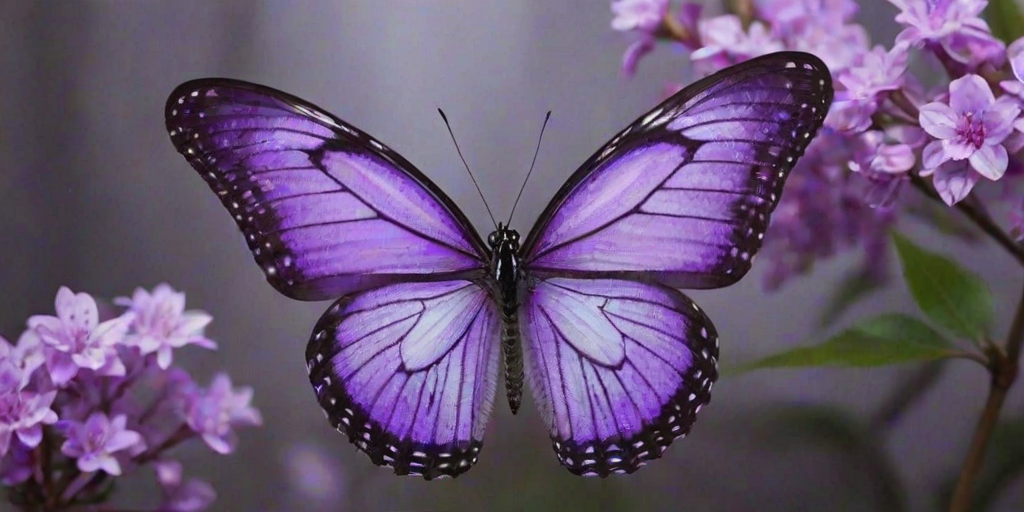 aesthetic purple butterfly
