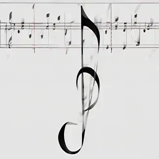 transparent music note