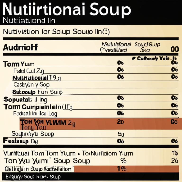 tom yum soup nutritional info