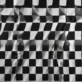 black and white checkered background