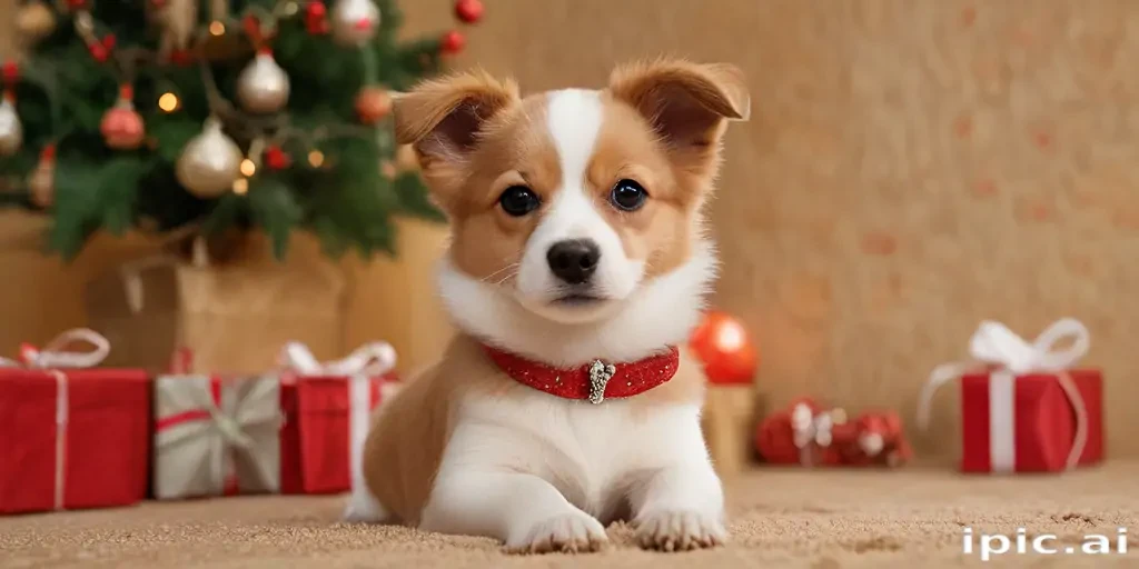 christmas dog wallpaper cute
