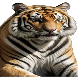 tiger clipart black and white