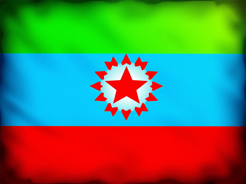Create a high-resolution illustration of the Eritrean flag with vibrant colors and sharp details, using a 50mm lens at f/8, 1/125s shutter speed, ISO 100, captured in a frontal view, using a digital SLR camera for enhanced image quality.