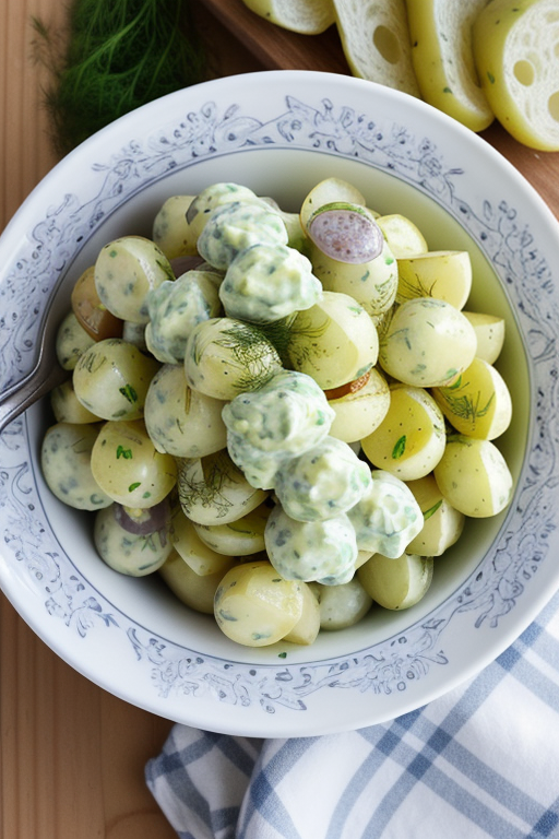 potato salad with dill and pickles