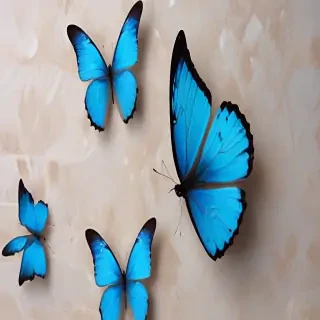 aesthetic blue butterfly