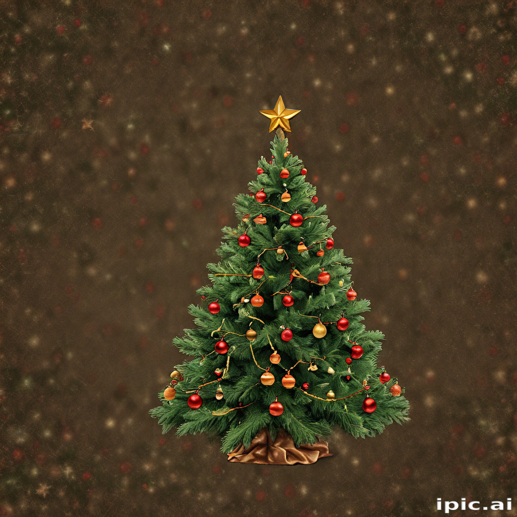 Beautifully Decorated Christmas Tree with Ornaments and a Shining Star