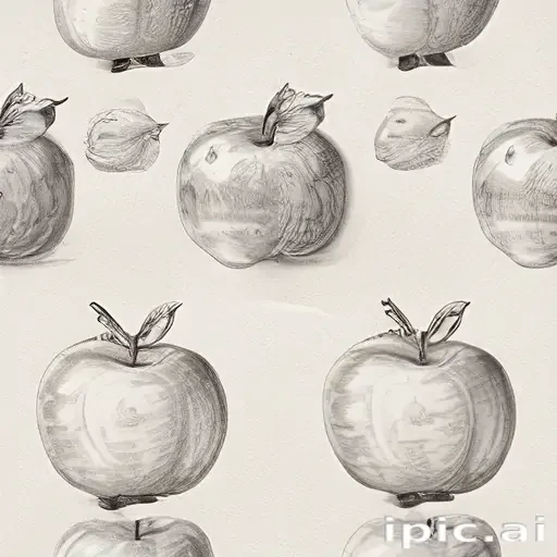 drawings of apples