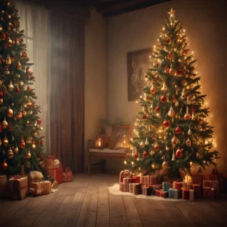 christmas background portrait