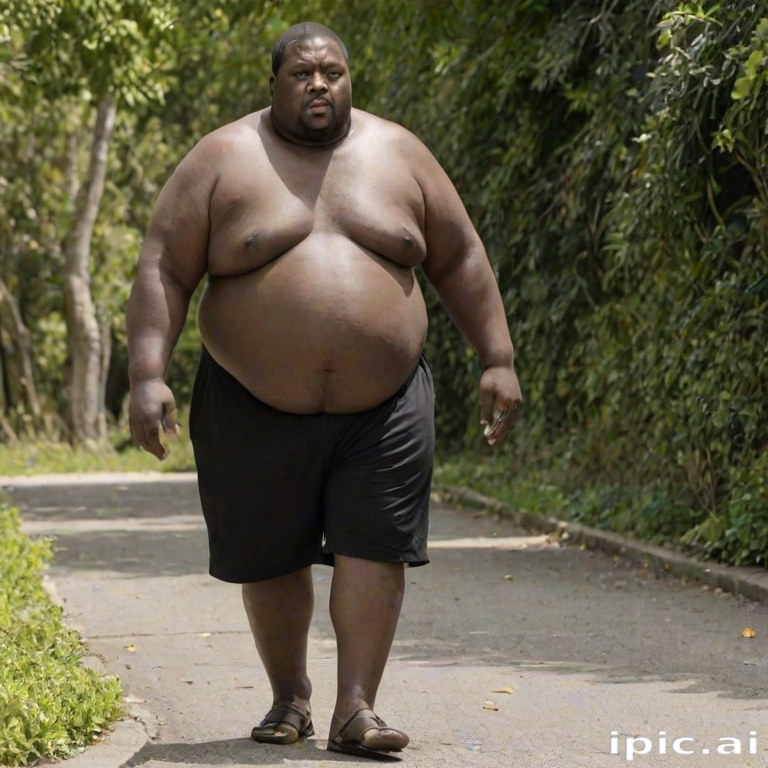 black fat man