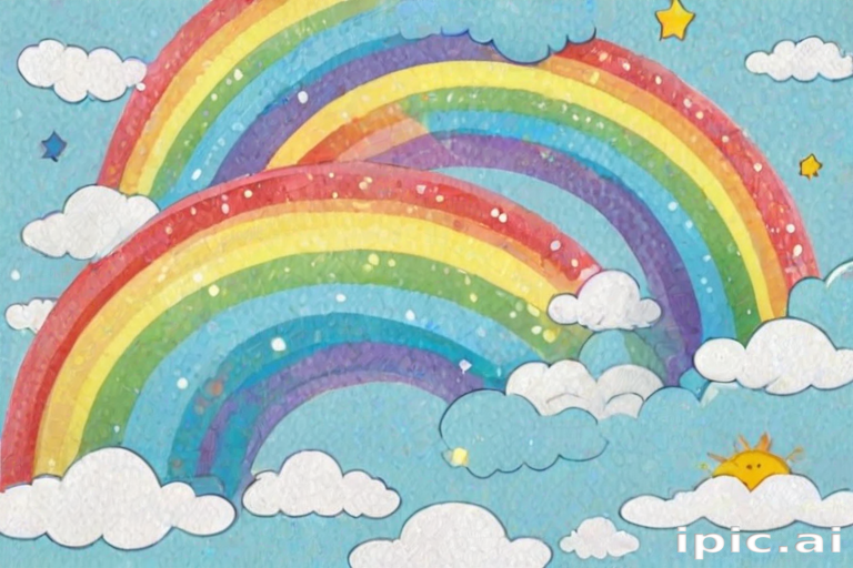 cute rainbow background